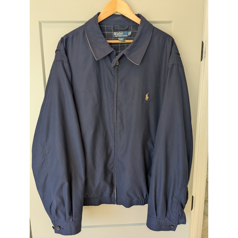 Polo Ralph Lauren Big & Tall 3XB Navy Bi-Swing Jacket Embroidered Pony Zip Up